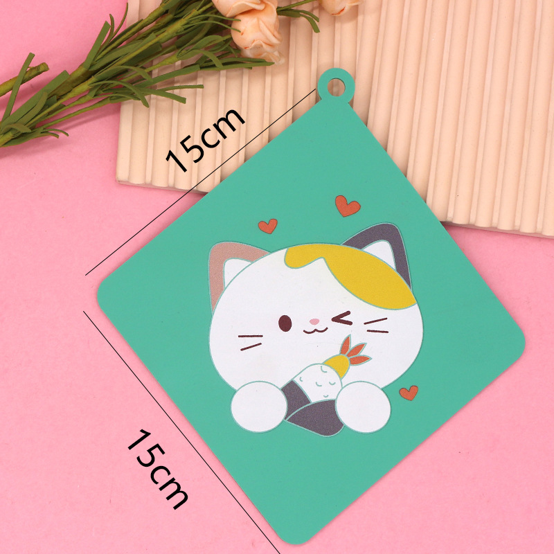 Heart-Shaped Bear Coaster, 15 cm