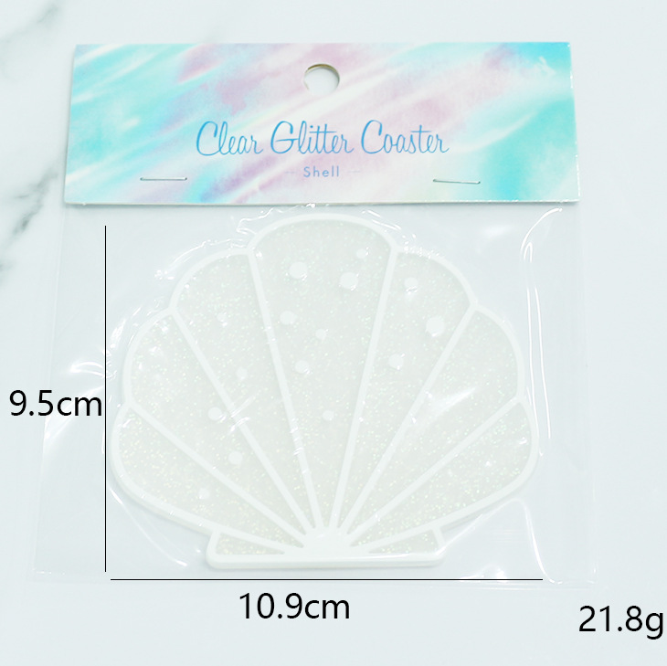 Beige Flower-Patterned Coaster